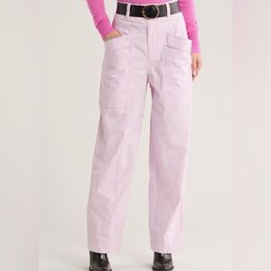 NEW Isabel Marant Étoile Ruby Patch Pocket Straight Leg Pants Jeans in Lilac